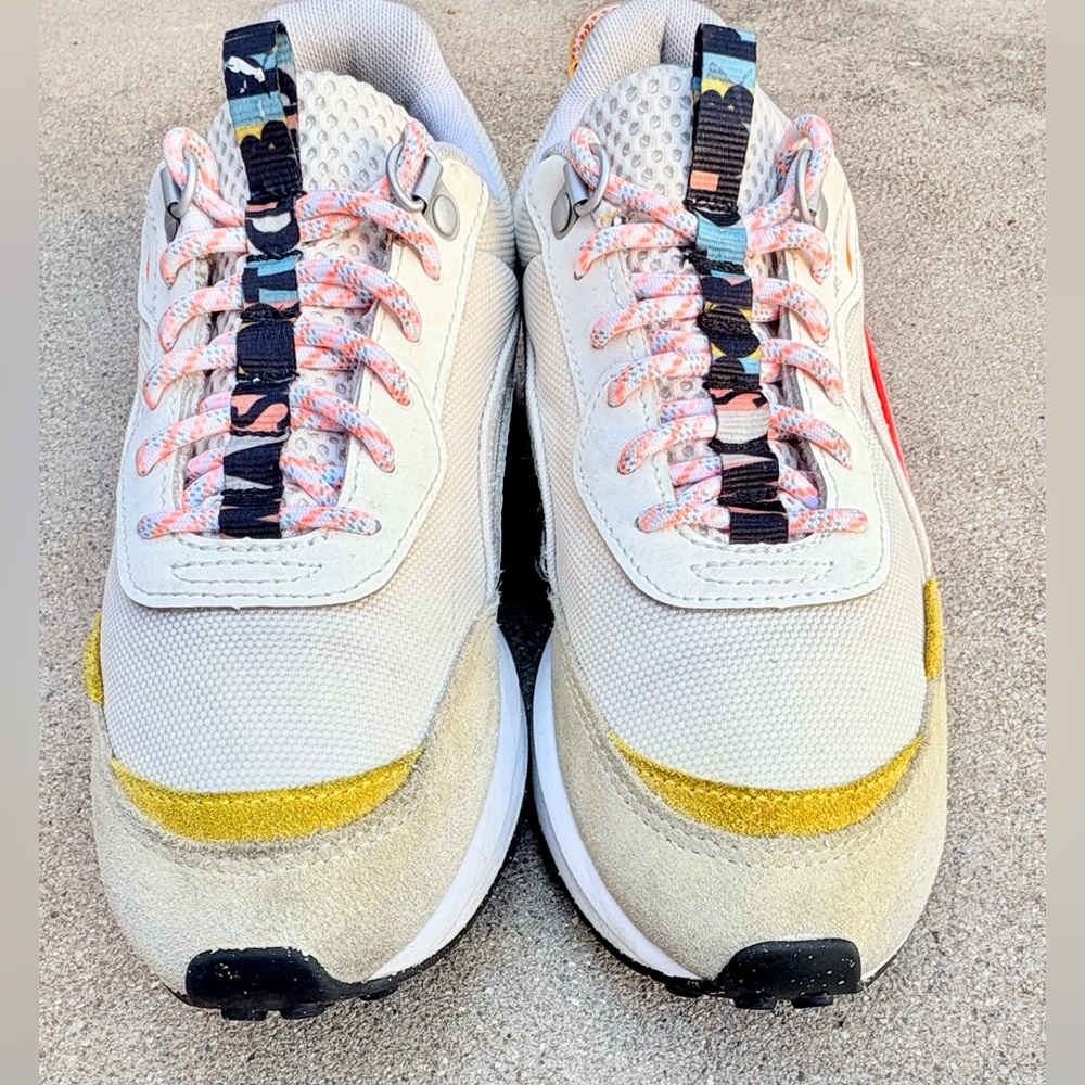 Puma City Rider HC Putty Cherry Cream Tan Sneakers Shoes EU 38 Womens 8 Kid 6.5 - Picture 6 of 10